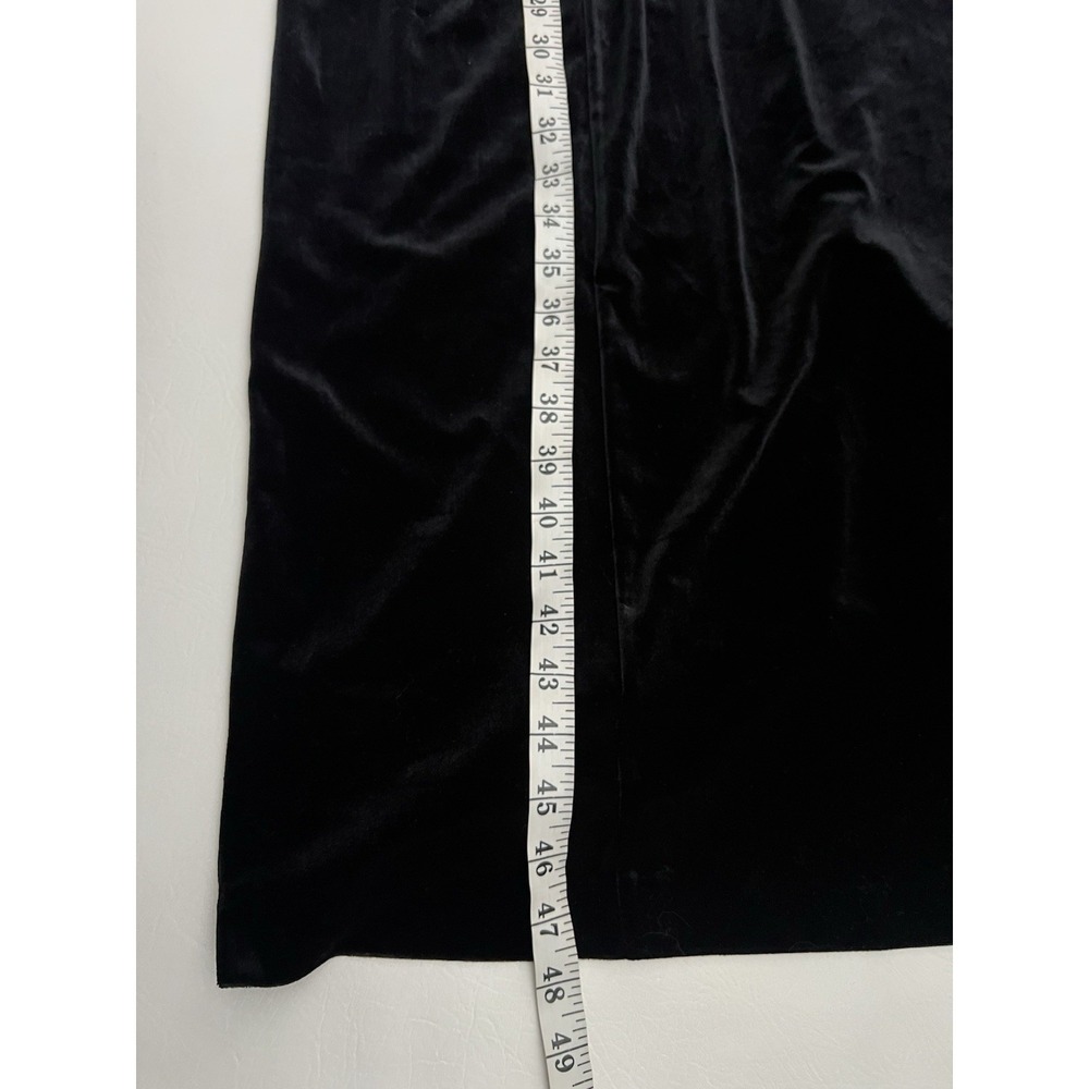 Motherhood Maternity Vintage Black Velvet Midi Maxi Dress Bow Small Whimsigoth - Picture 9 of 9